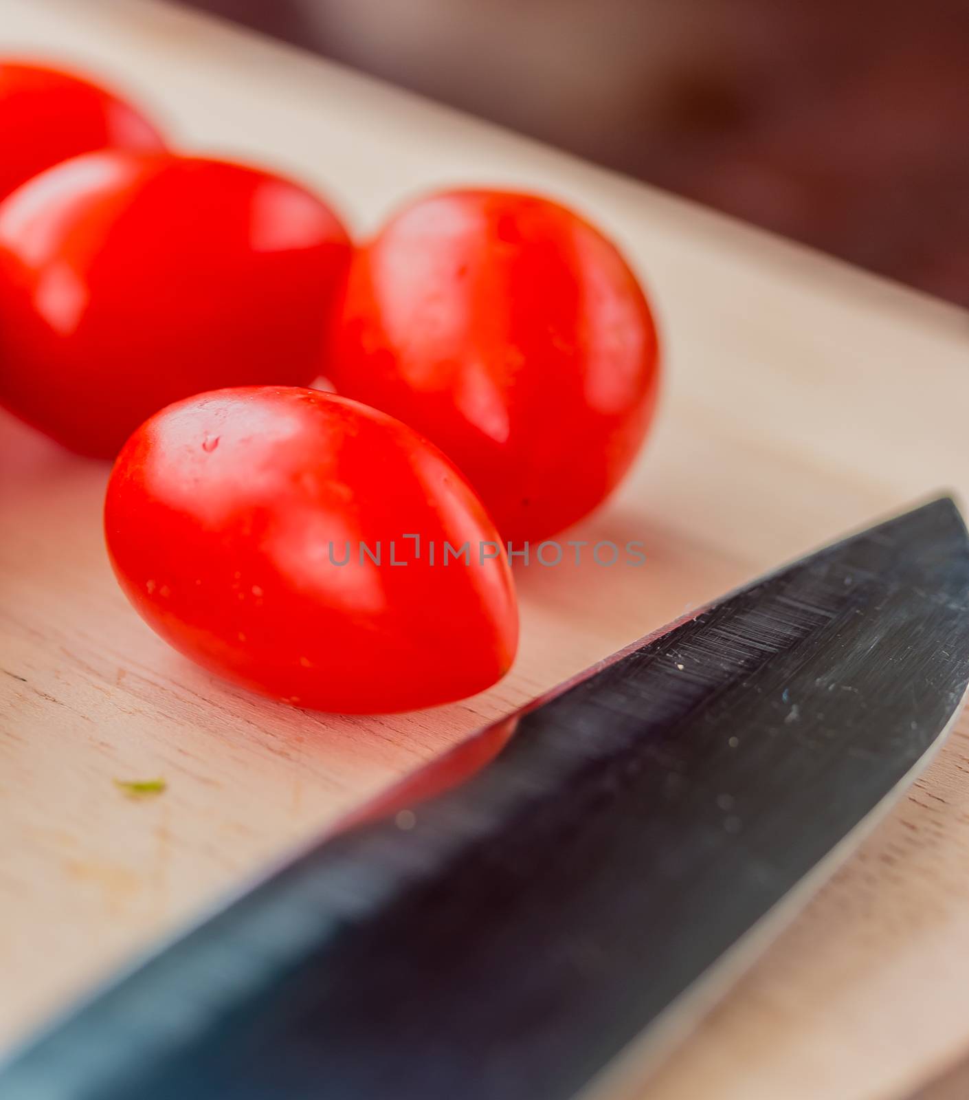 Tomatoes On Board Indicating Fresh Food And Cooking