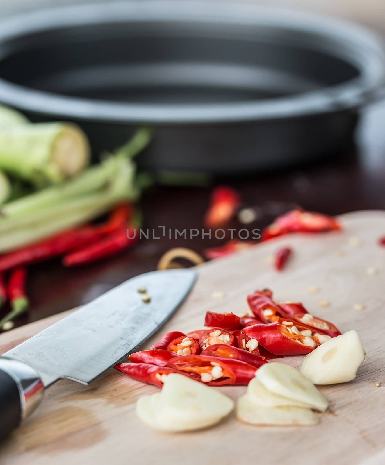 Cooking Spicy Food Means Red Chilli And Chile by stuartmiles
