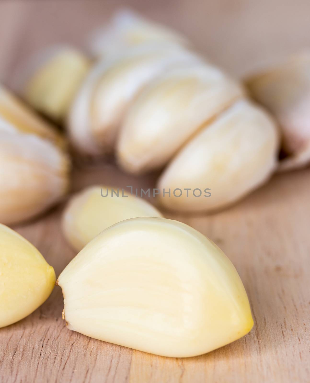 Garlic On Board Showing Hotel Kitchen And Cooking