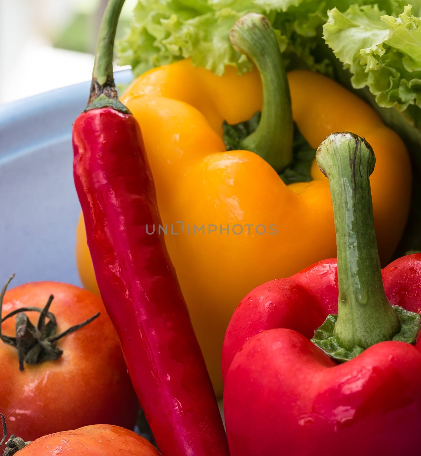 Red Yellow Peppers Indicates Bellpepper Bell And Bell-Pepper by stuartmiles