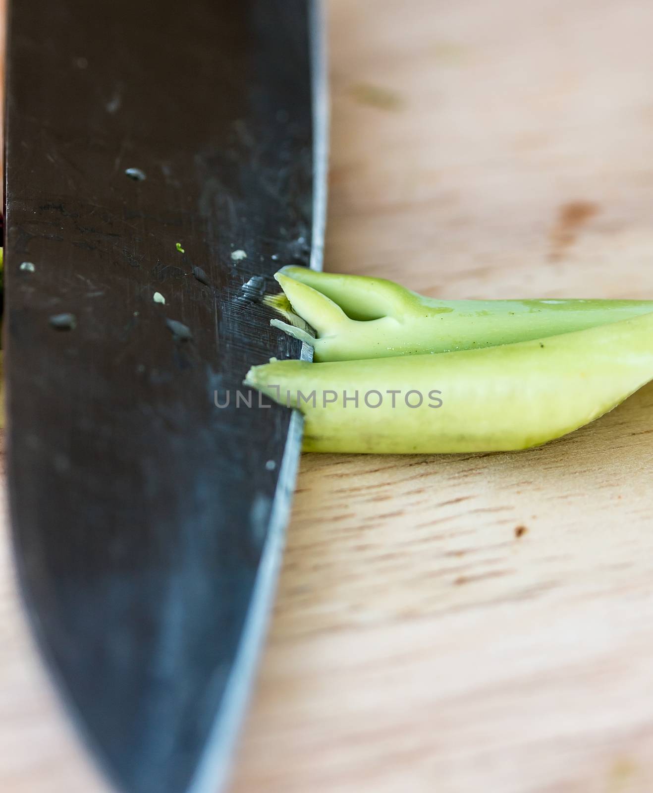 Chopping Greens Means Cutting Board And Leaf by stuartmiles