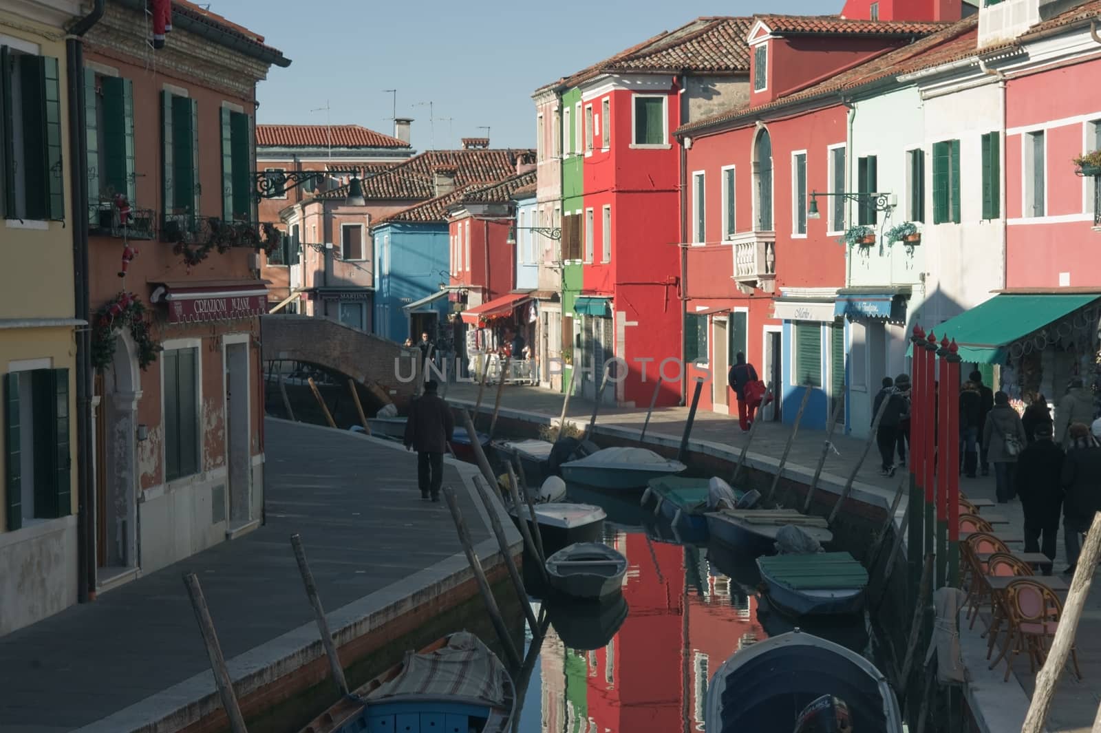 Colorful houses on the island of Burano near Venice