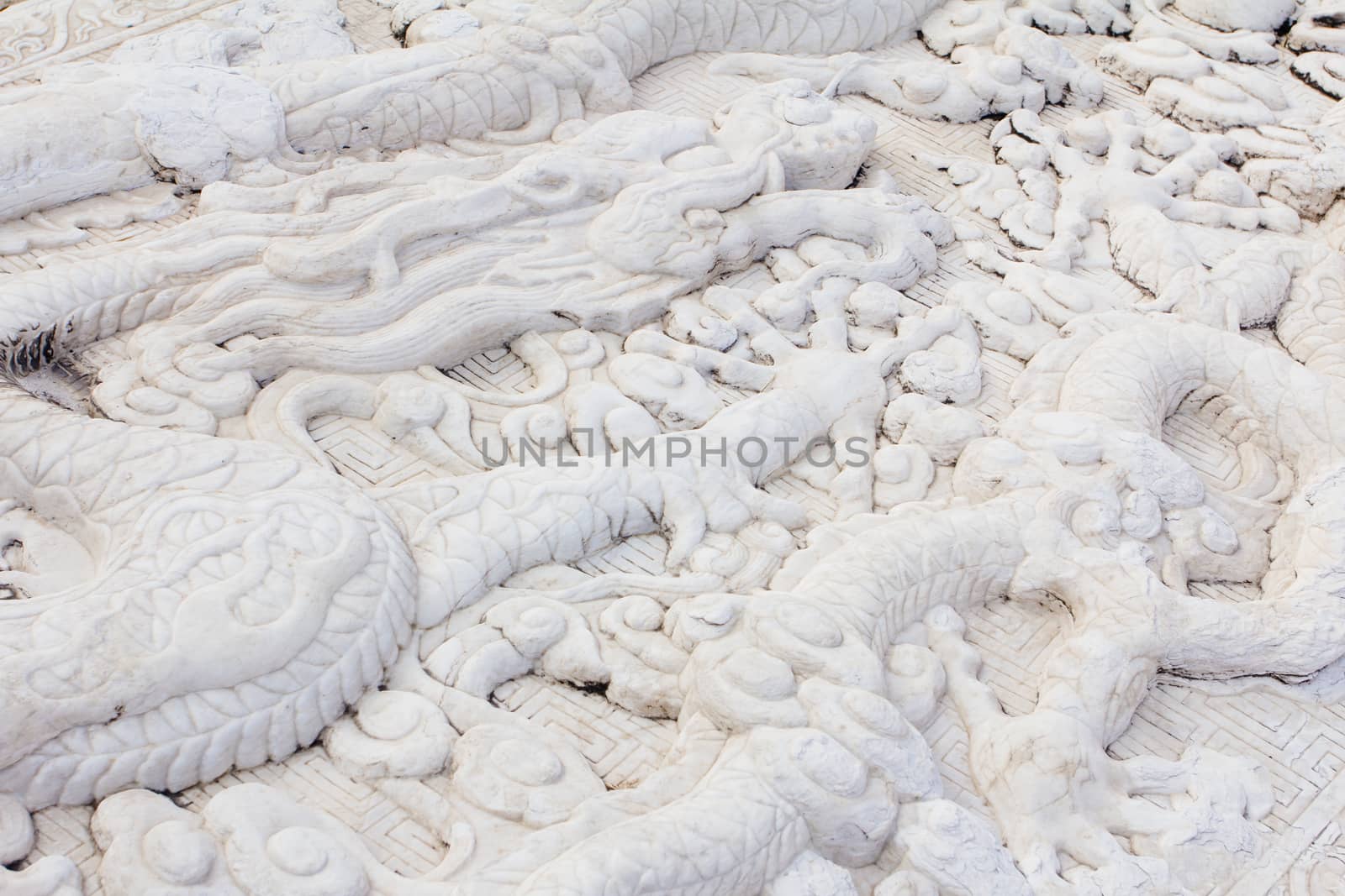  Marble carving of  Dragon in temple of heaven