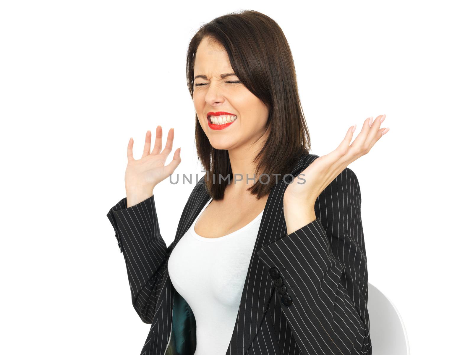 Angry Frustrated Young Business Woman by Whiteboxmedia
