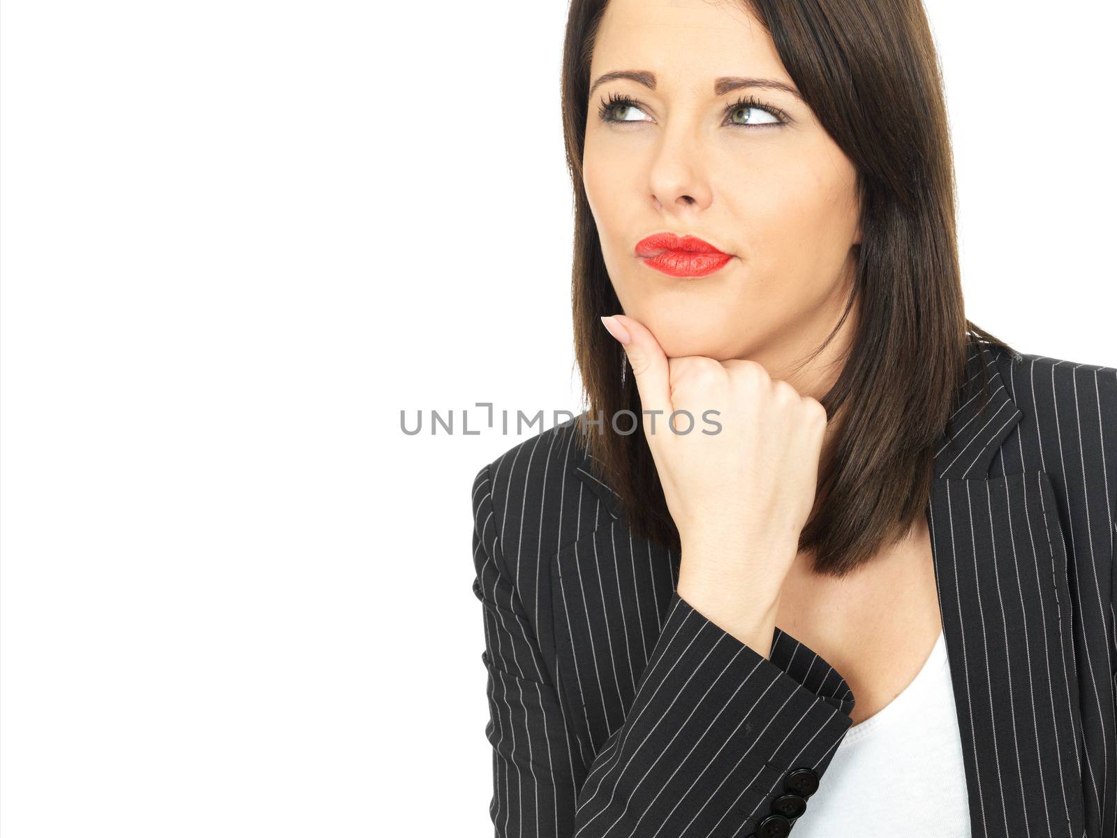 Thoughtful Conerned Young Business Woman by Whiteboxmedia