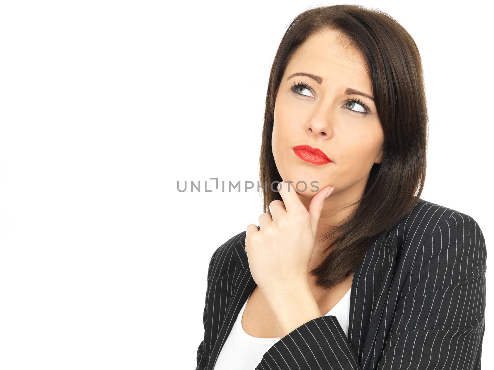 Thoughtful Conerned Young Business Woman by Whiteboxmedia