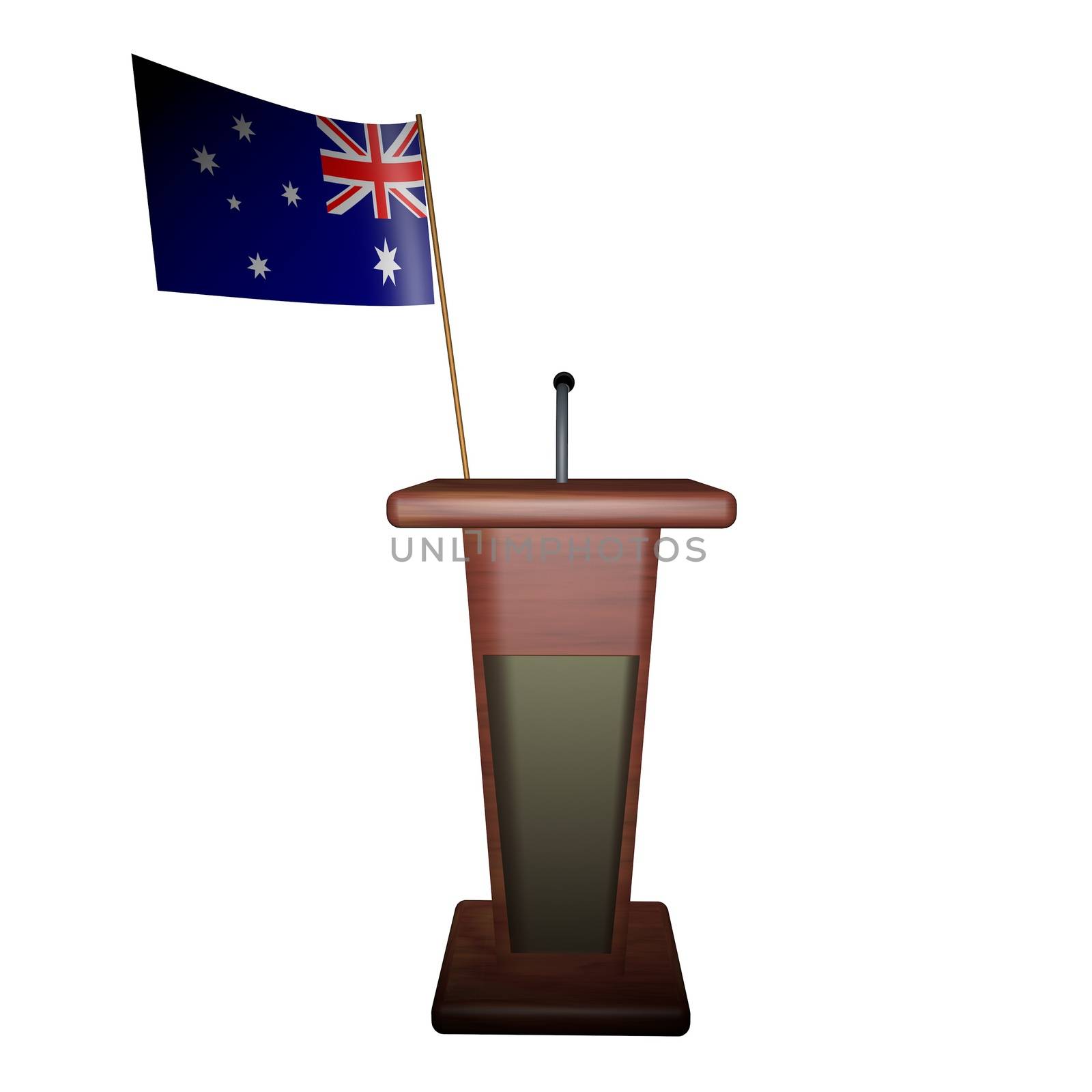 Podium and Australia flag by Koufax73