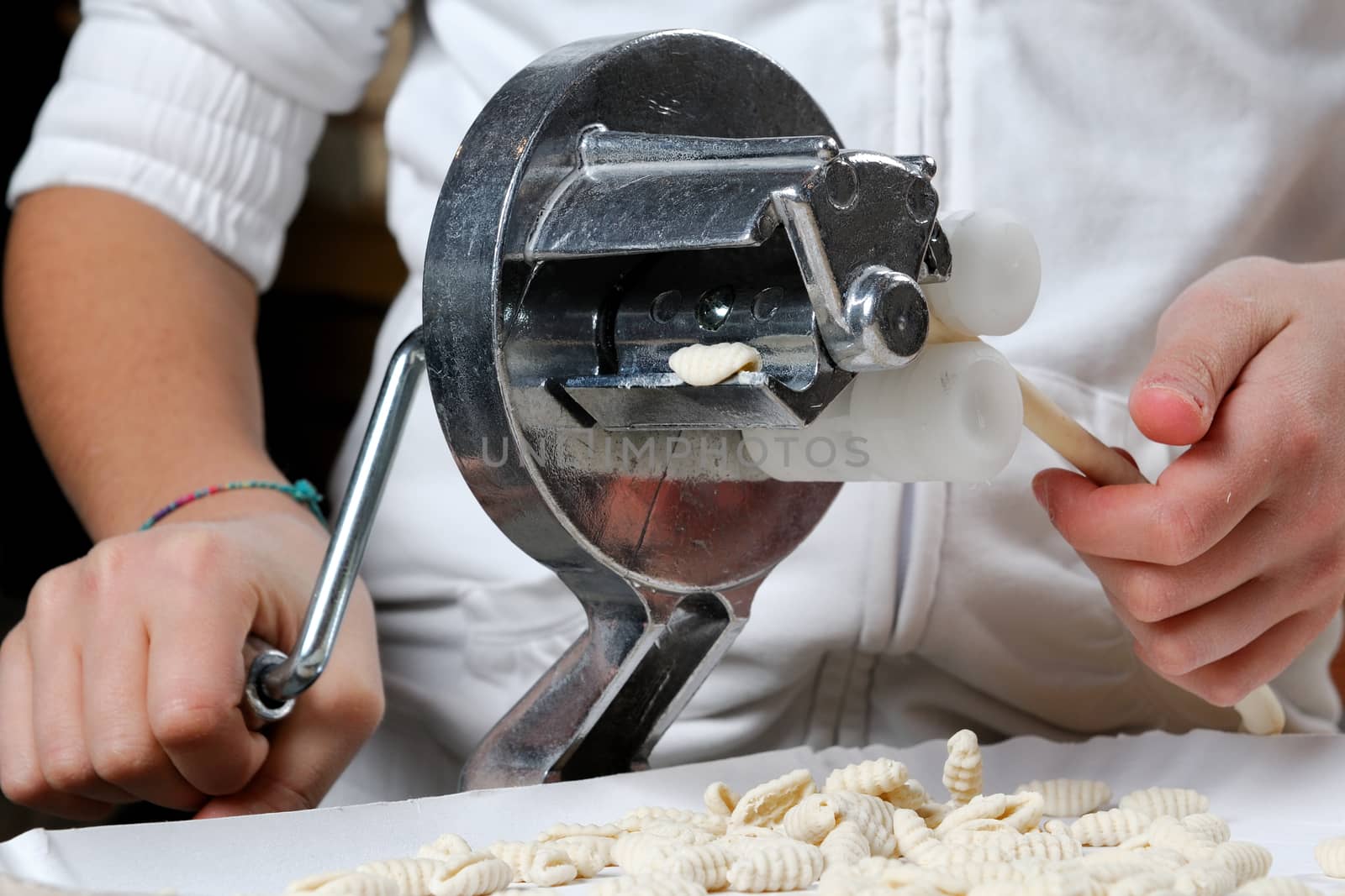 Homemade dumplings with flour made from durum wheat semolina.