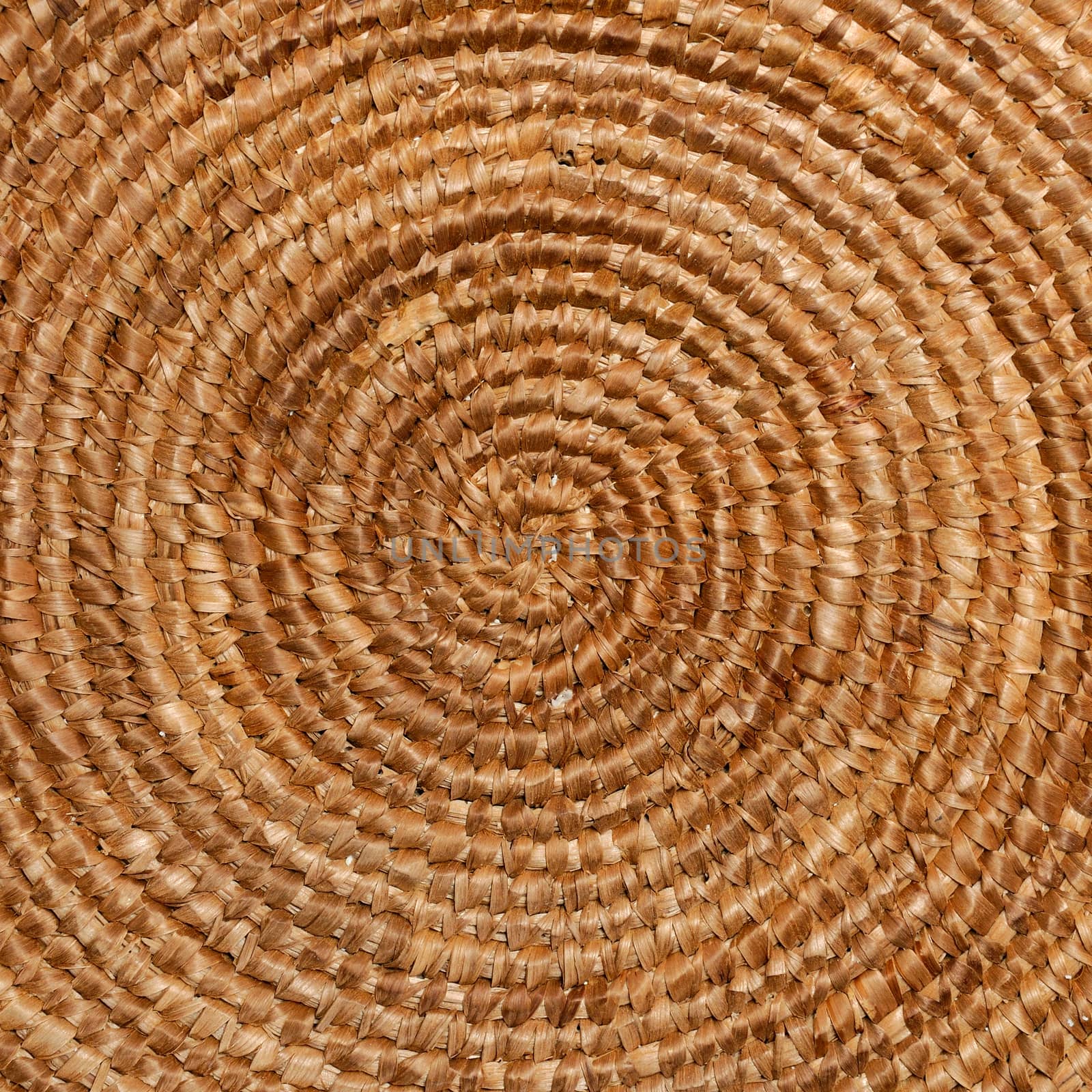 Concentric circles of a wicker basket, traditional Sardinian cuisine.