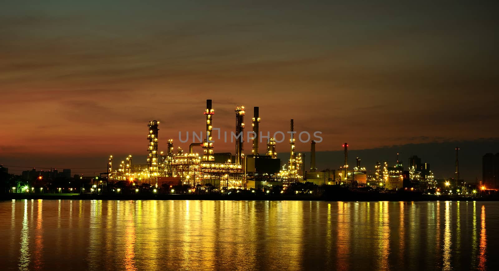 Morning  scene of Oil refinery by pixbox77