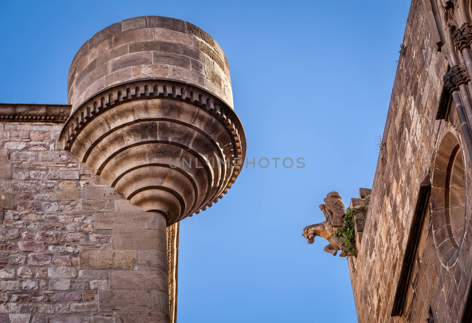Details View of Reial Major Palace in Barcelona, Catalonia, Spai by anshar