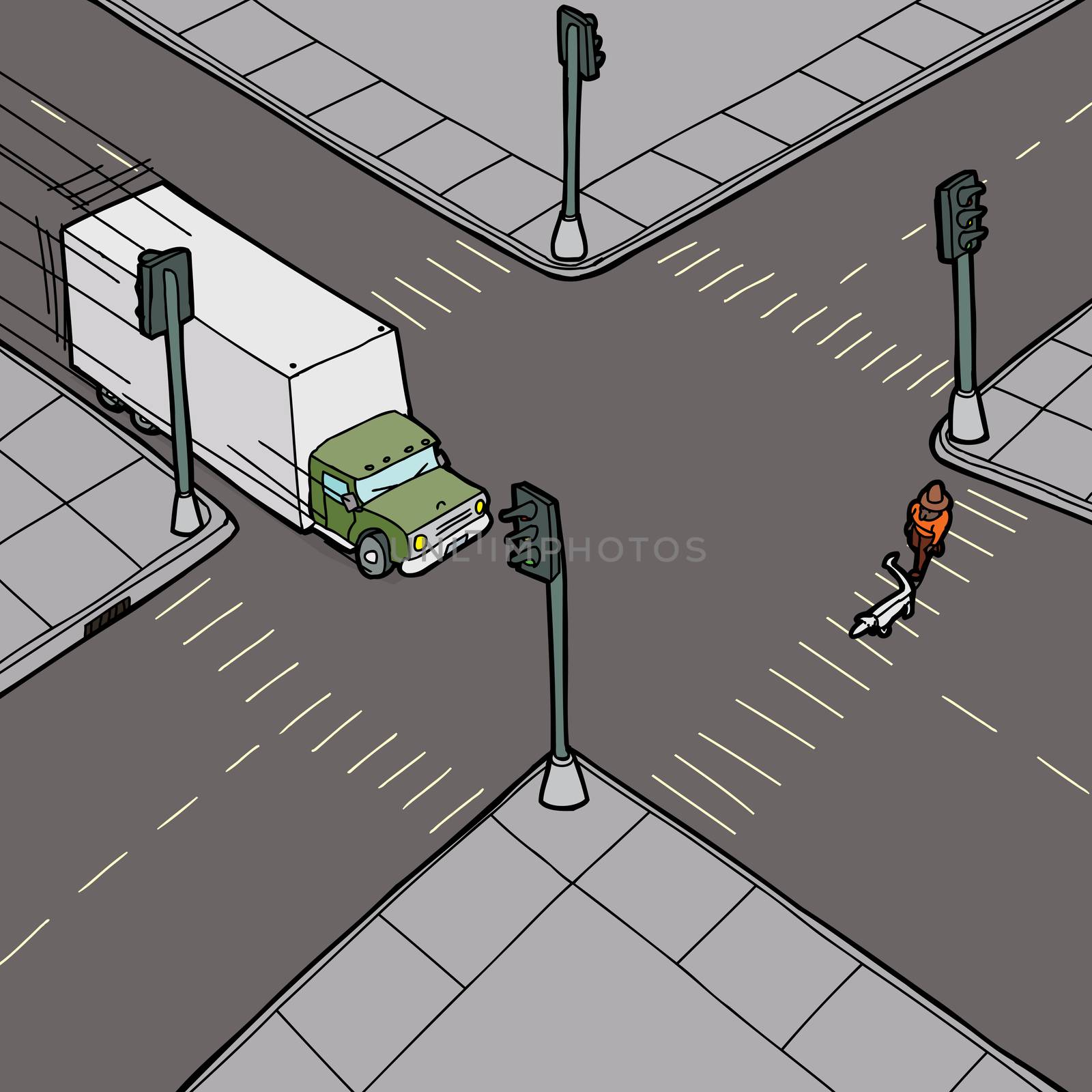 Truck Driving Into Pedestrian by TheBlackRhino