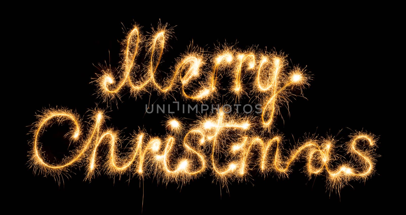 Merry christmas made of sparkles on black by vlad_star