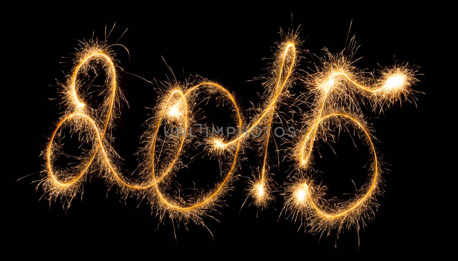 Happy New Year - 2015 with sparklers by vlad_star
