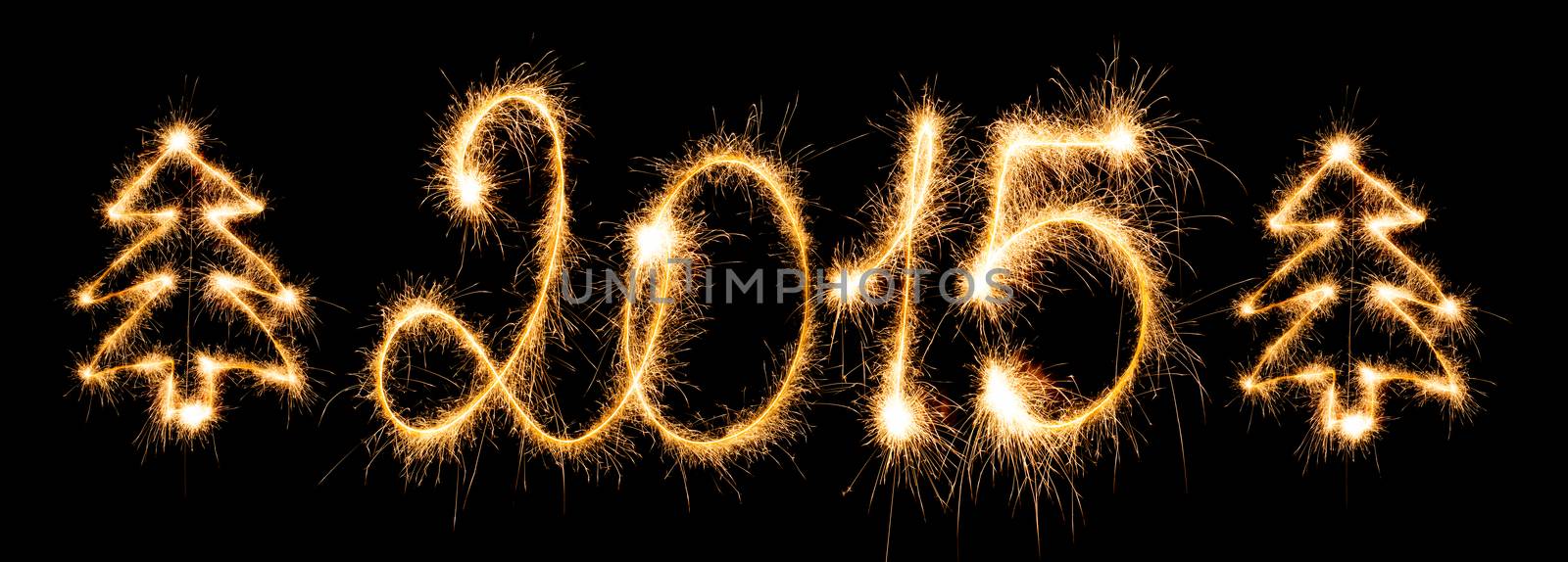 Happy New Year - 2015 made sparklers