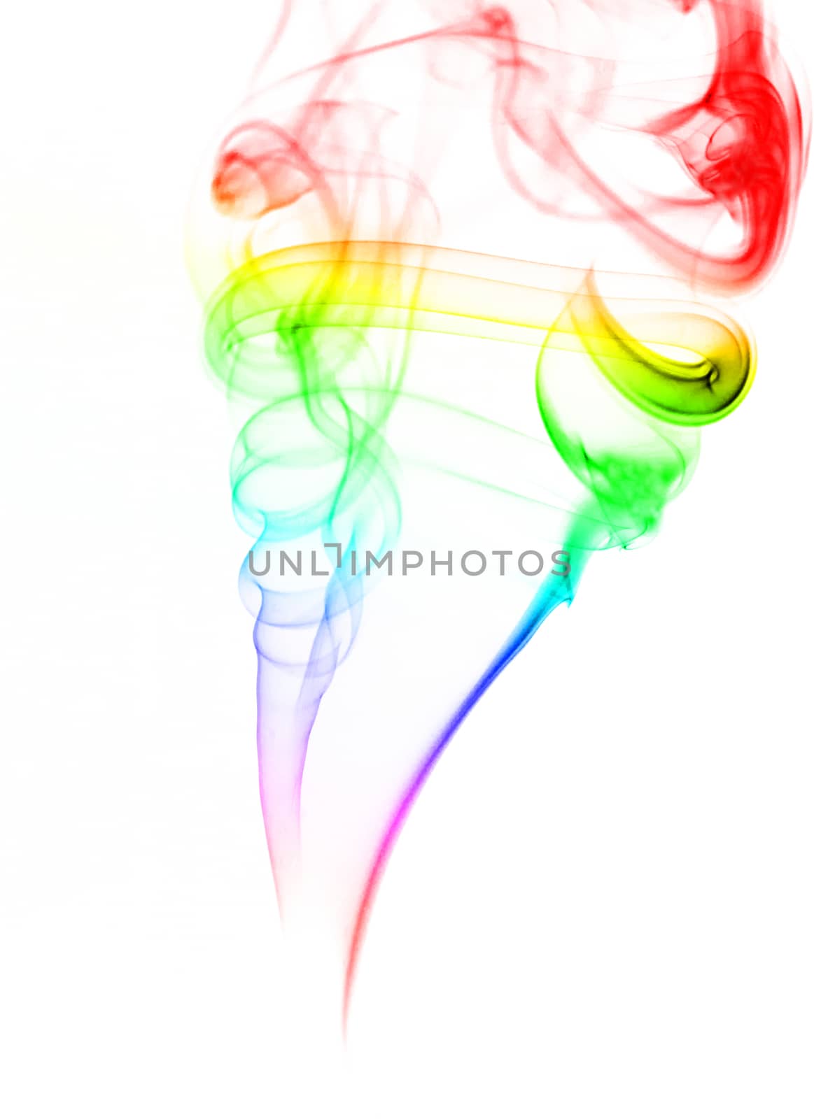 Abstract of color smoke on white background