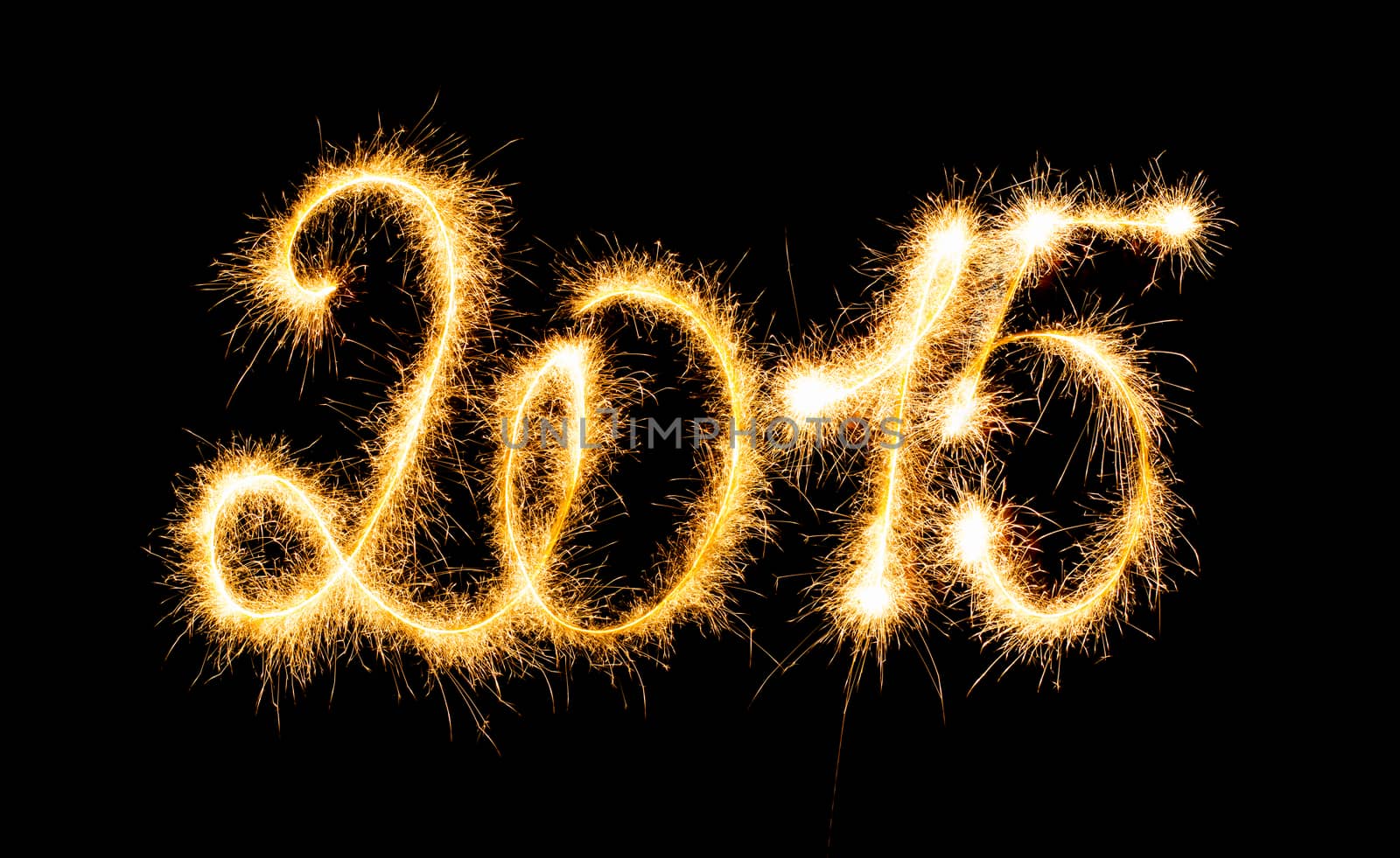 Happy New Year - 2015 with sparklers by vlad_star