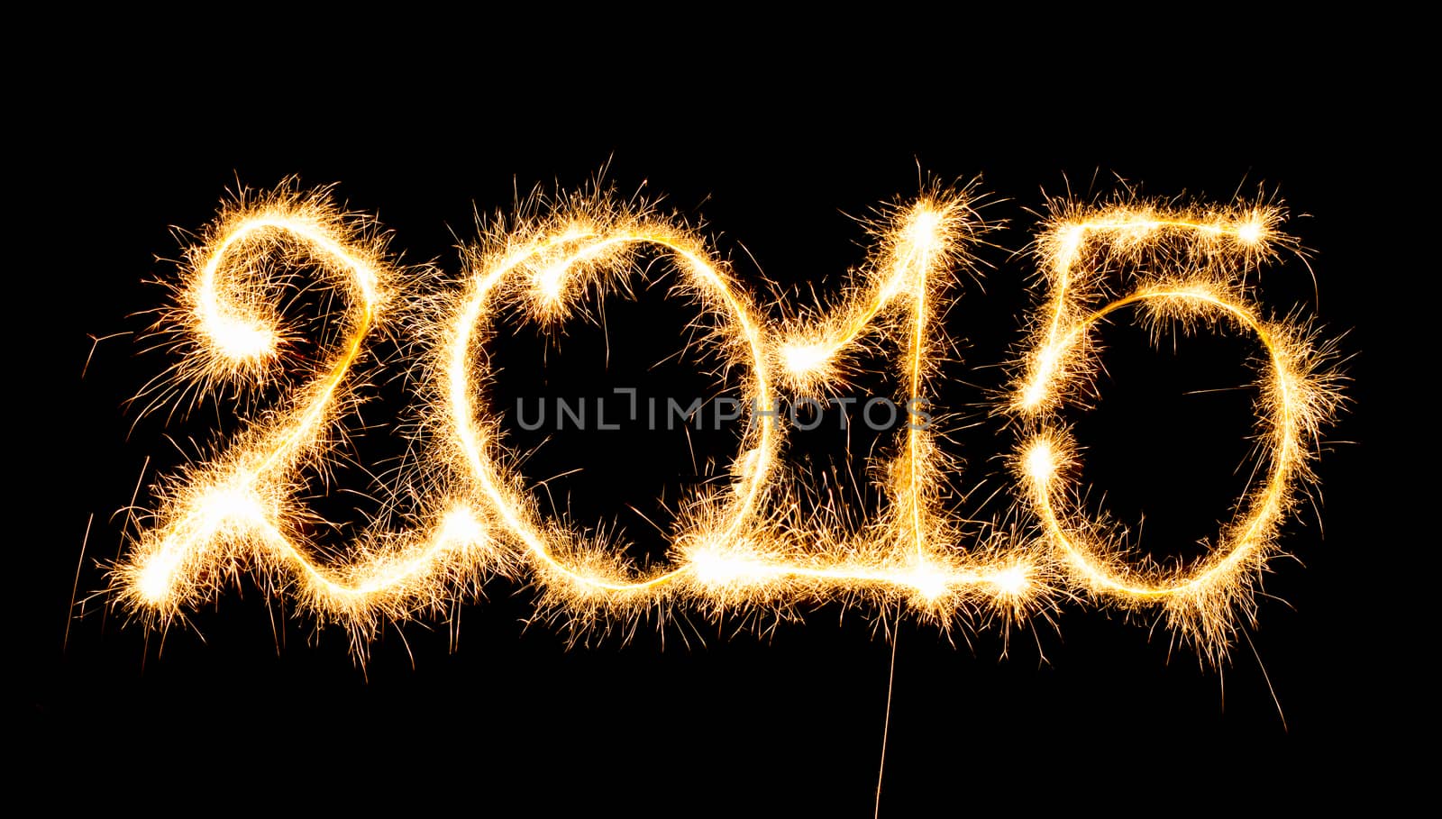 Happy New Year - 2015 made a sparkler