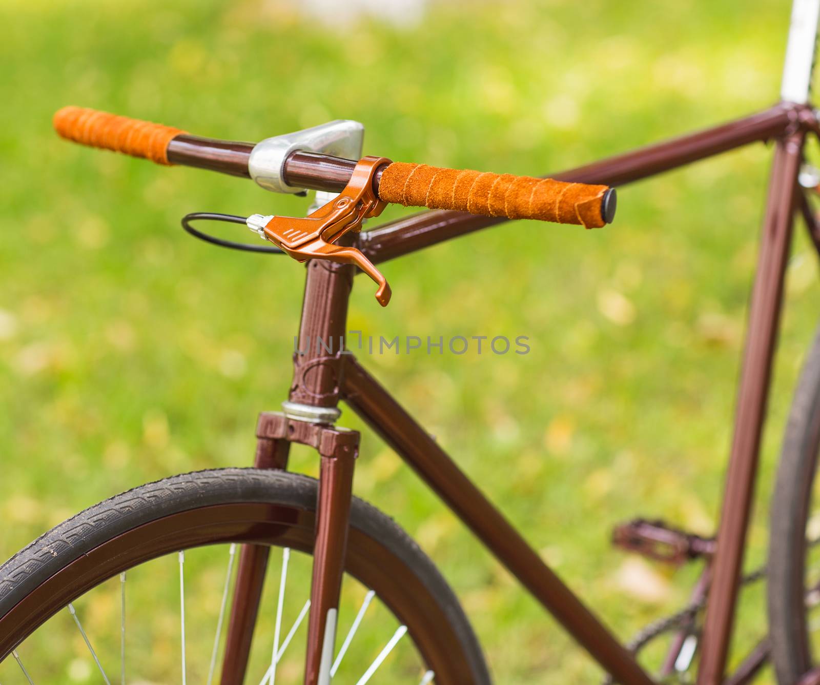 Stylish bicycle isolated on white background