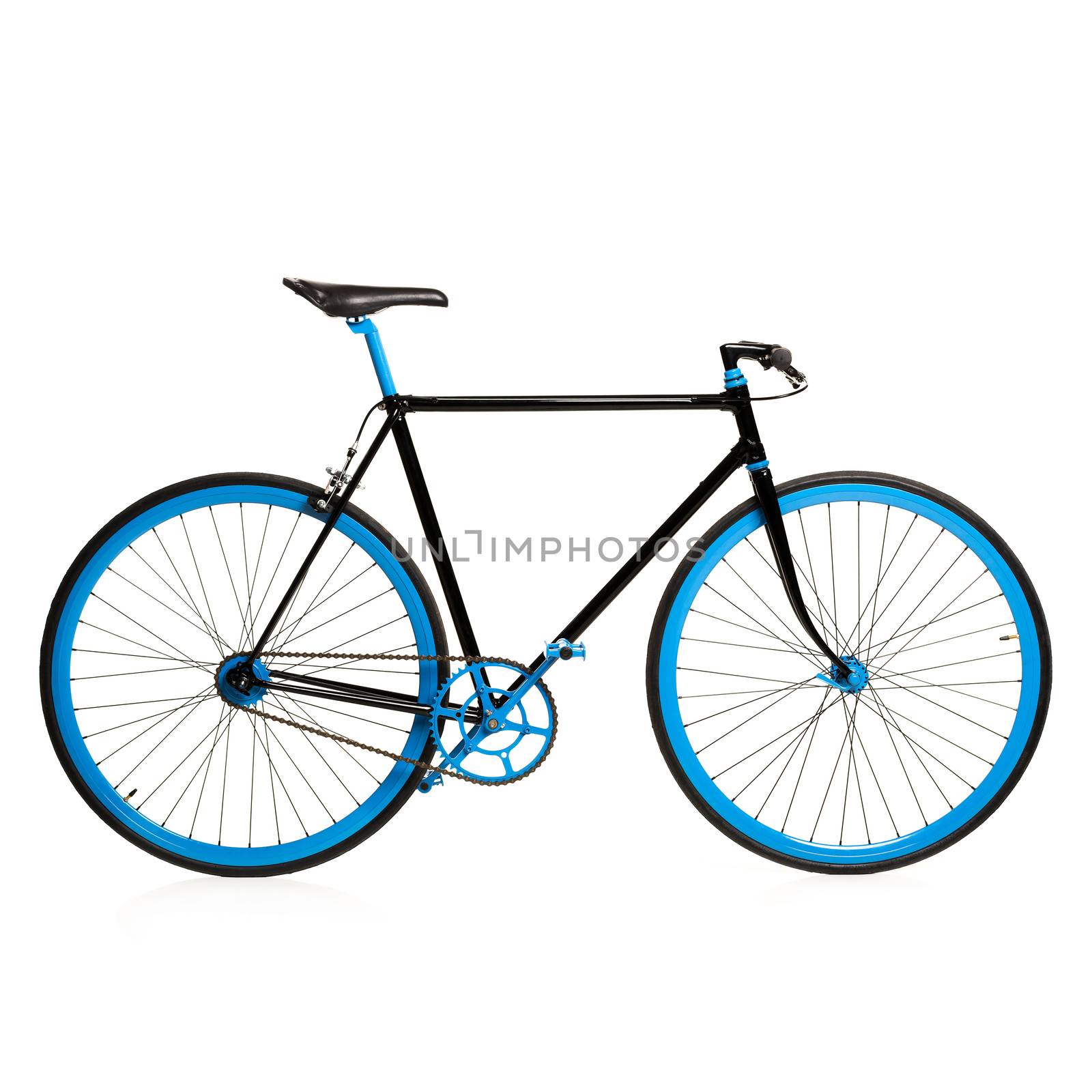 Stylish blue bicycle isolated on white by vlad_star