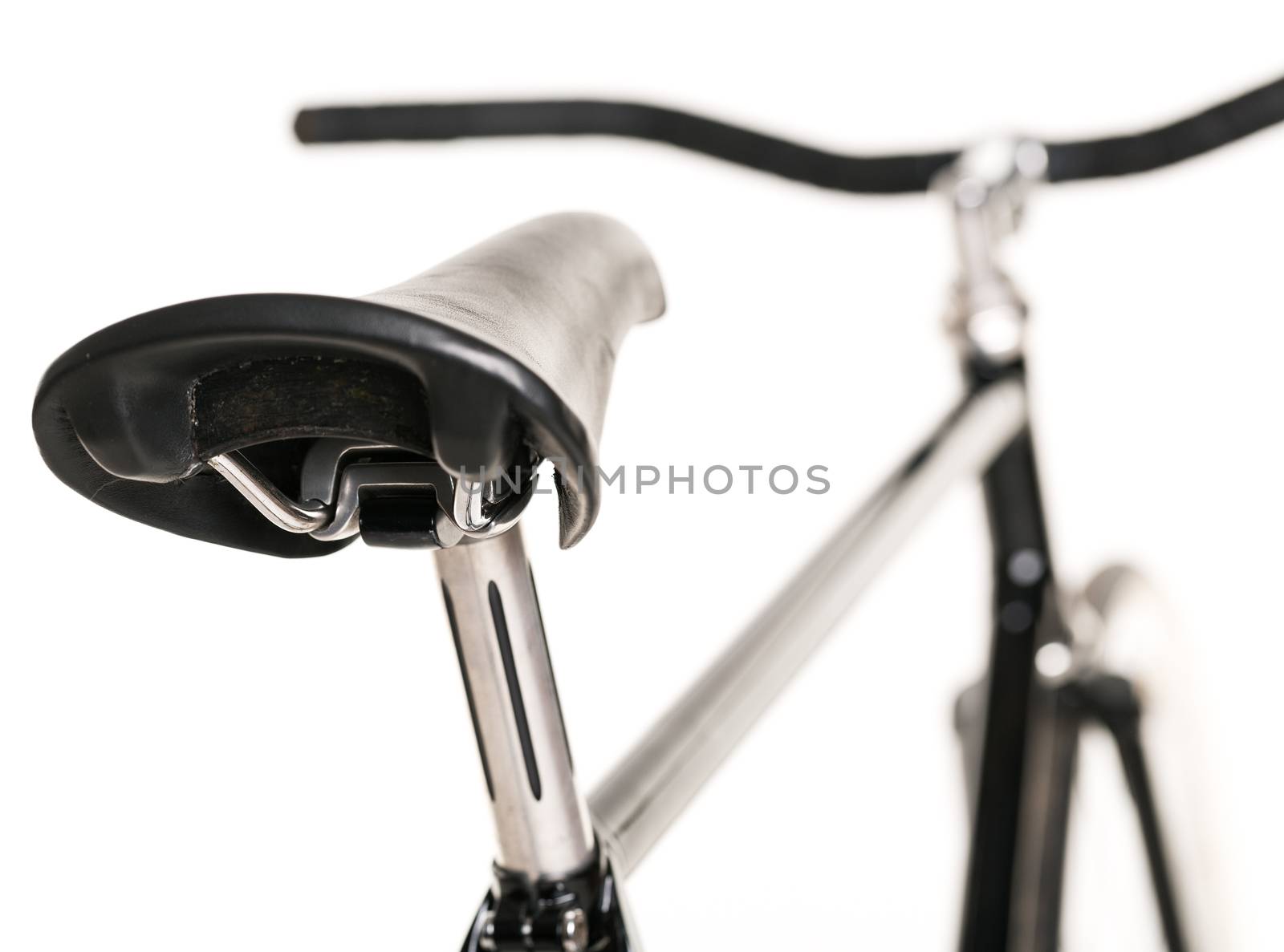 Stylish bicycle isolated on white background