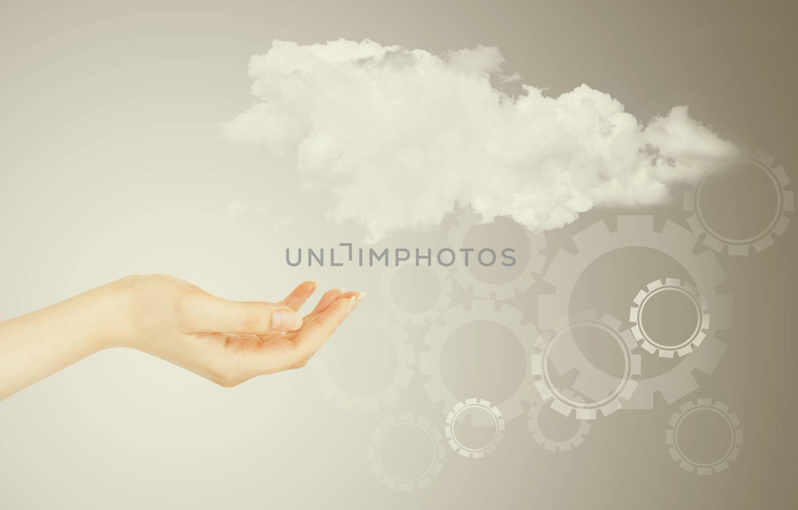 Cloud computing concept - world wide data sharing and communication