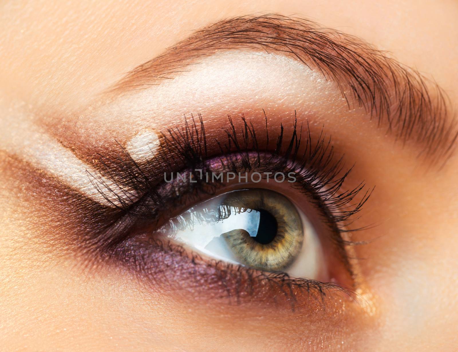 Beautiful womanish eye with glamorous makeup by vlad_star