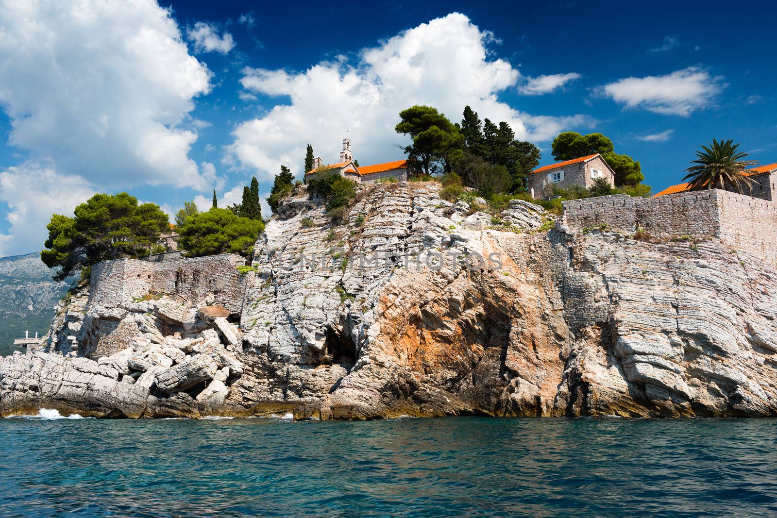 Island of Sveti Stefan, Montenegro, Balkans, Adriatic sea by vlad_star