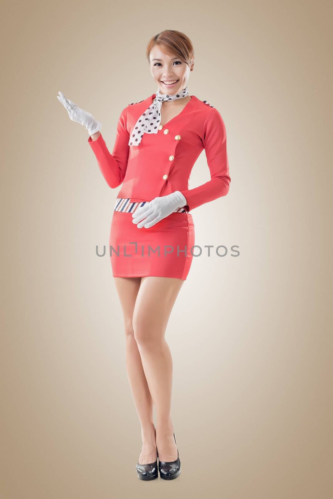 Asian flight attendant by elwynn