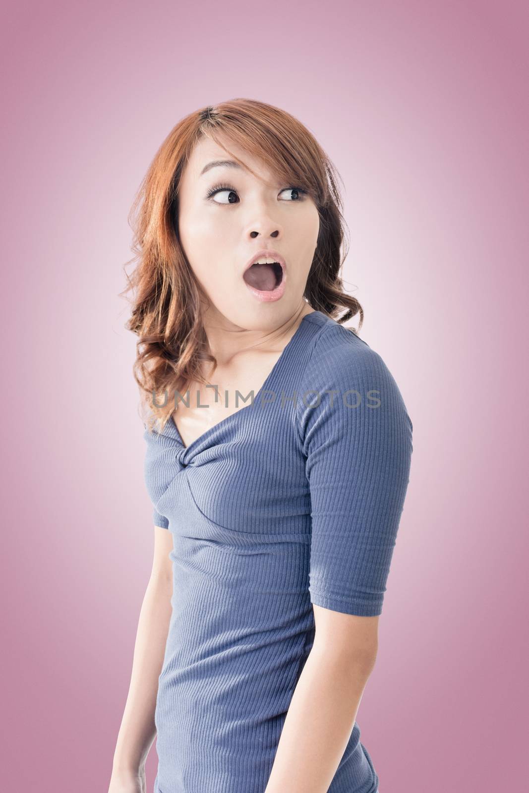 Surprised Asian woman by elwynn