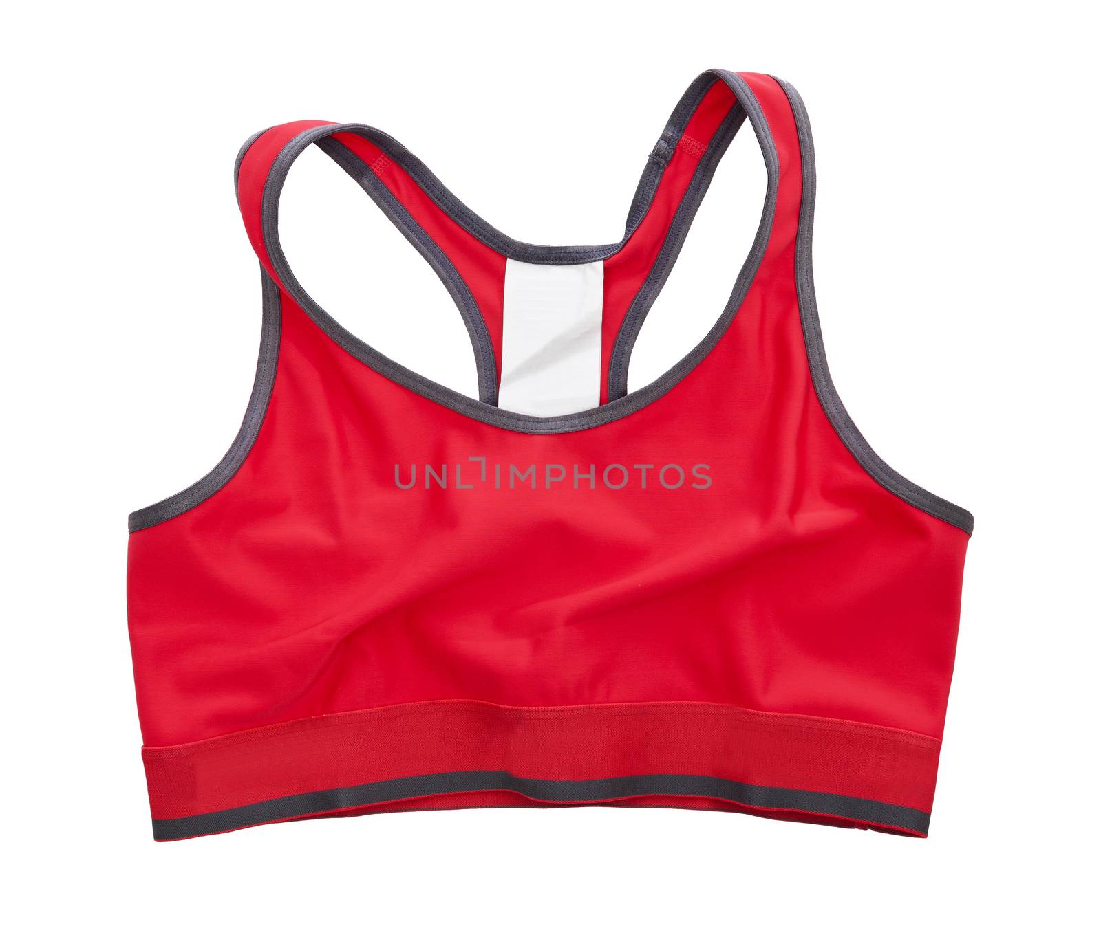 Red Sports Bra isolated on white background