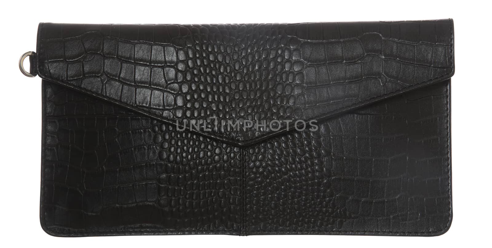 Black Leather Wallet isolated on white background