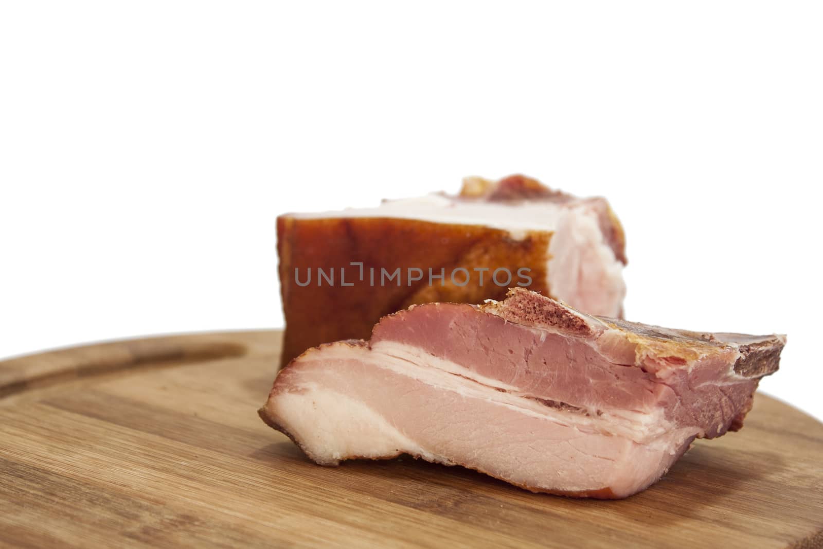 Pork ribs on wooden board by zlajaphoto