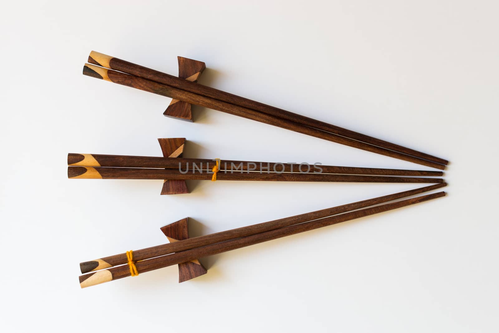 set of chinese chopsticks on a white background by enrico.lapponi