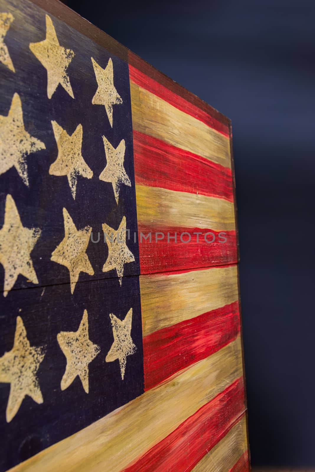  Flag of the old USA drawn on a wood table by enrico.lapponi