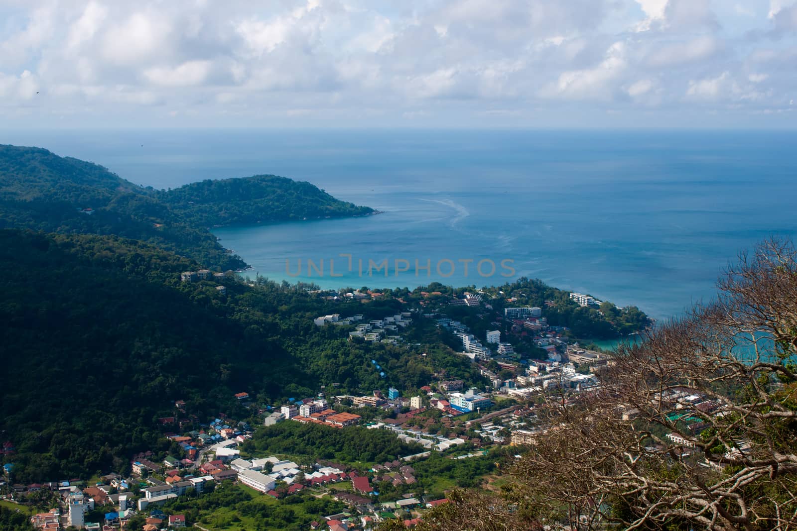 Viewpoint of island of Phuket, Thailand by sateda