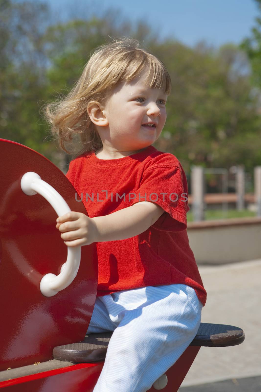 boy on a swing by courtyardpix