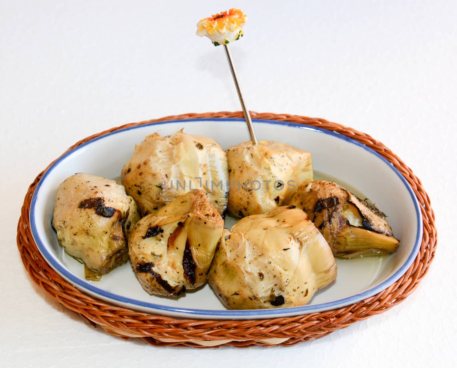 oil artichokes as italian natural greedy appetizer