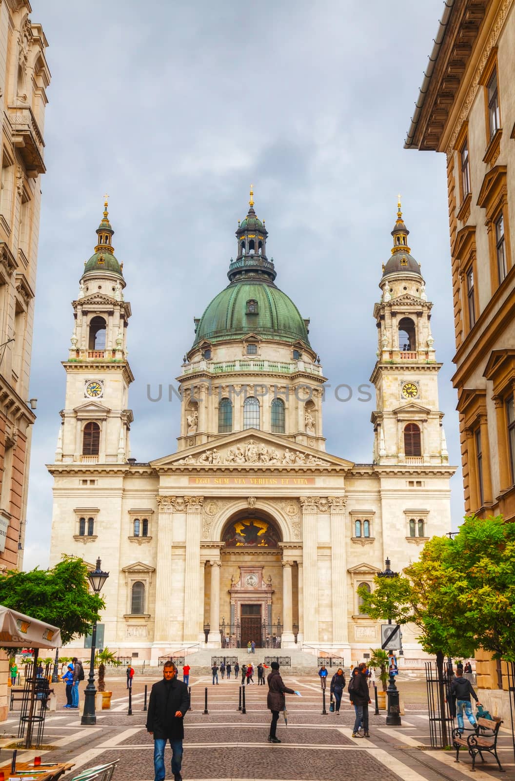 BUDAPEST - OCTOBER 22: St. Stephen (St. Istvan) on October 22, 2014 Basilica in Budapest, Hungary. It is the third largest church building in present-day Hungary.