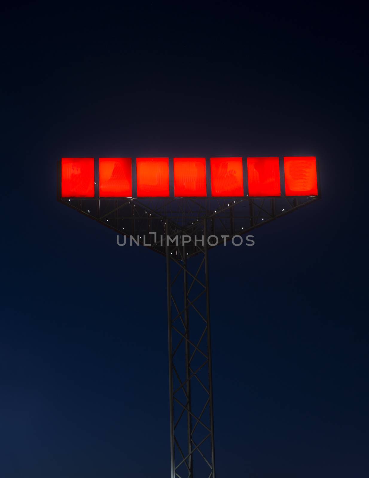 Red Neon Sign at night