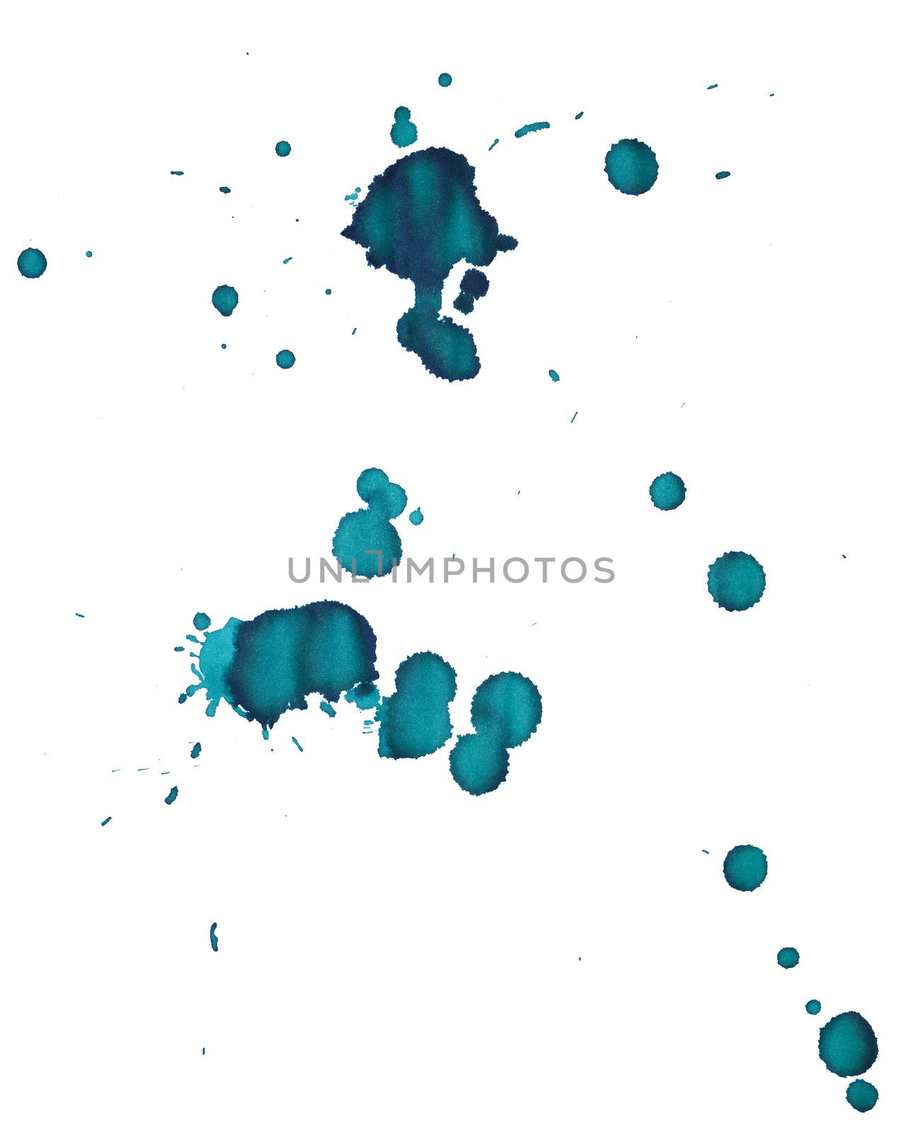 Green Paint Splash on white background