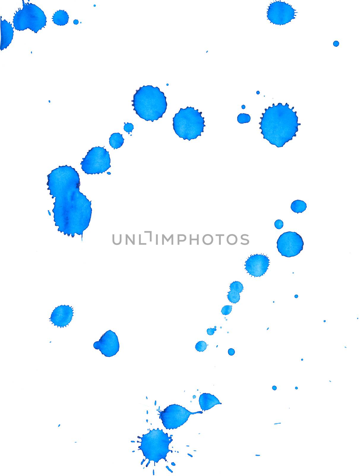 Blue Paint Splash on white background