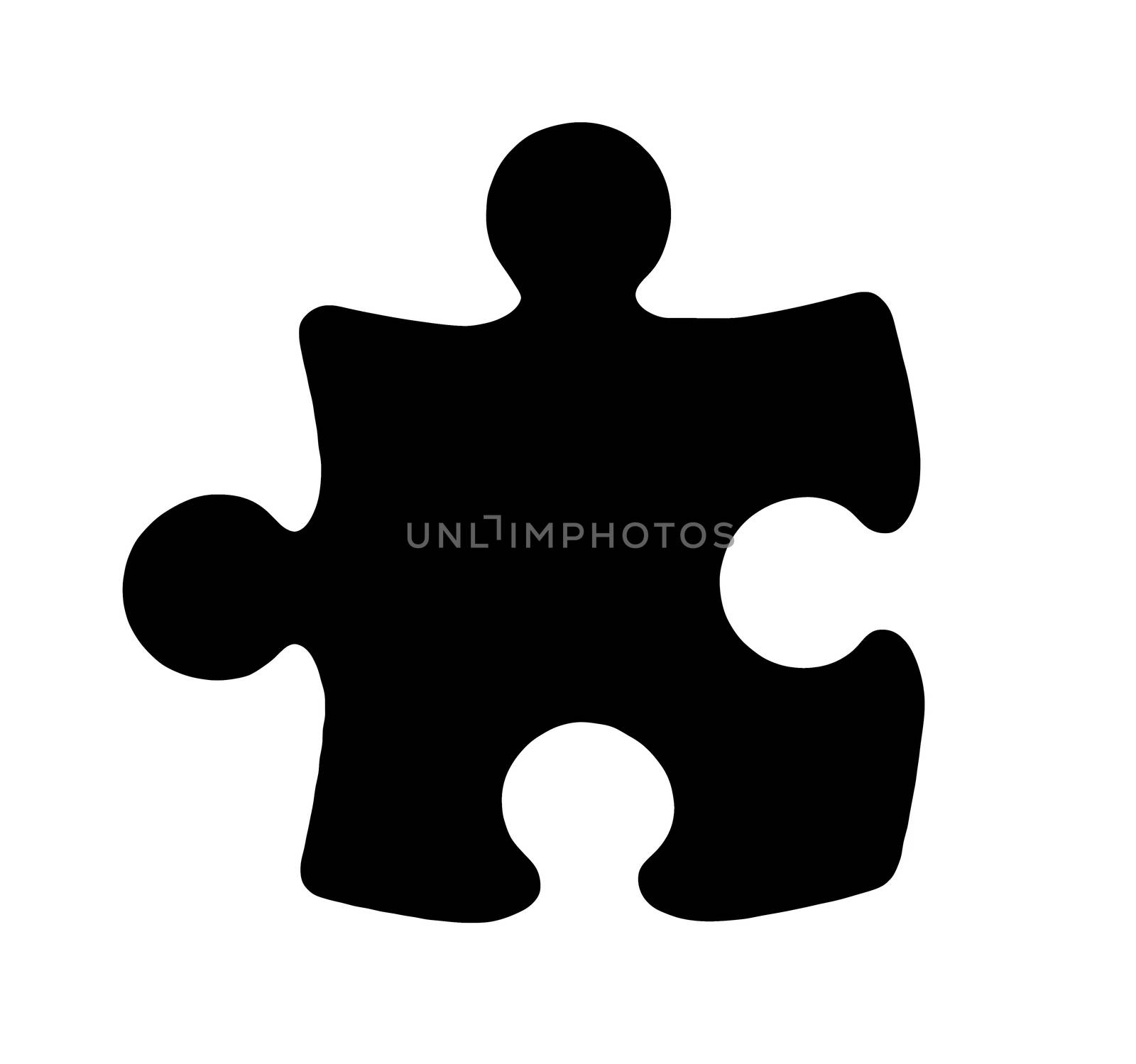 Black Piece of Jigsaw Puzzle by gemenacom