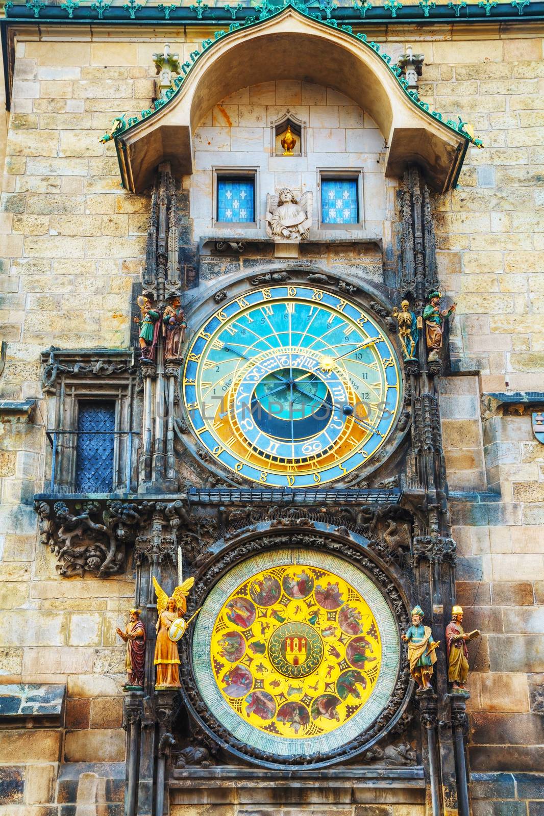 The Prague Astronomical Clock at Old City Hall by AndreyKr