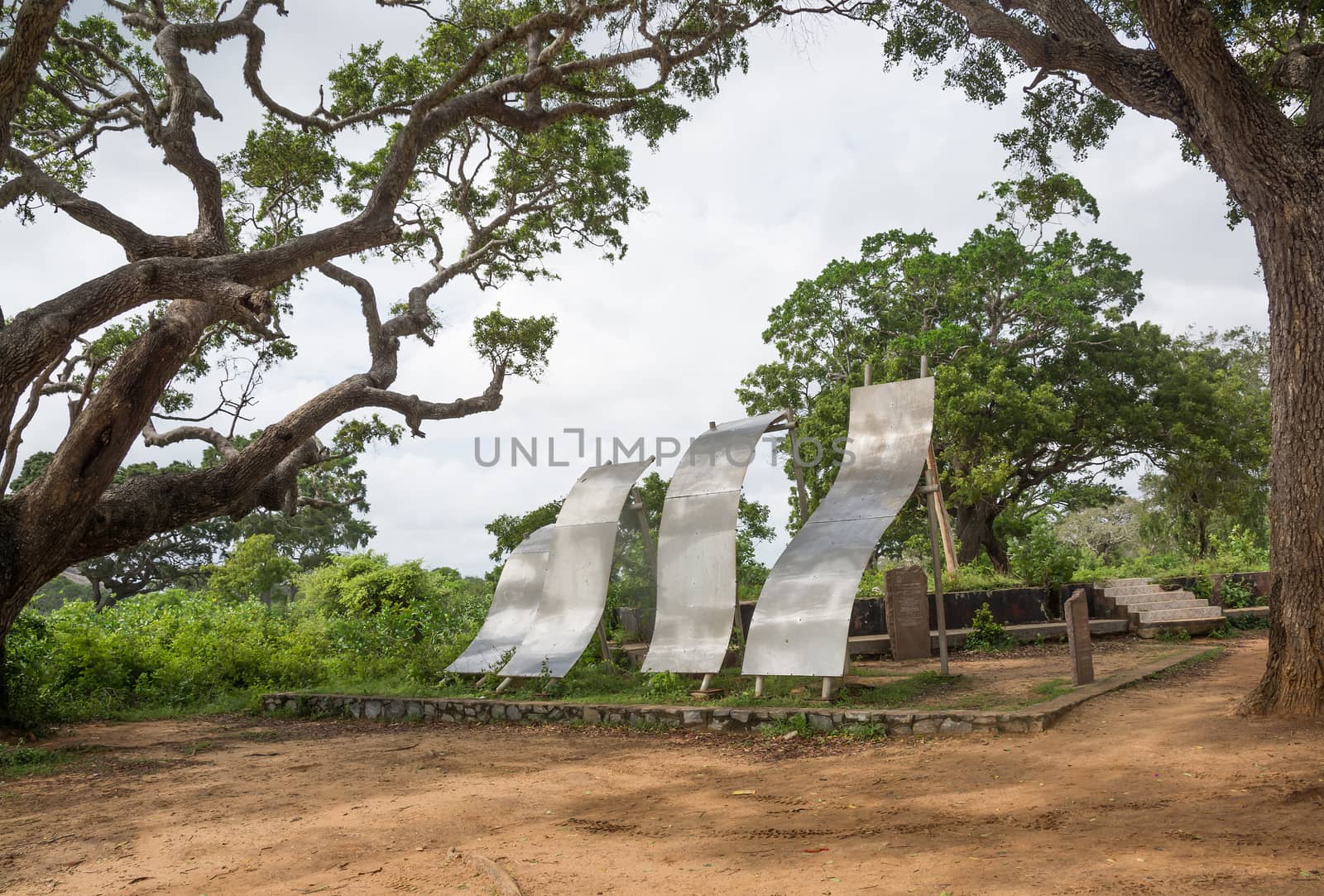 Tsunami memorial wave sculpture in Yala National Park, Sri Lanka, Southern Province, Asia.