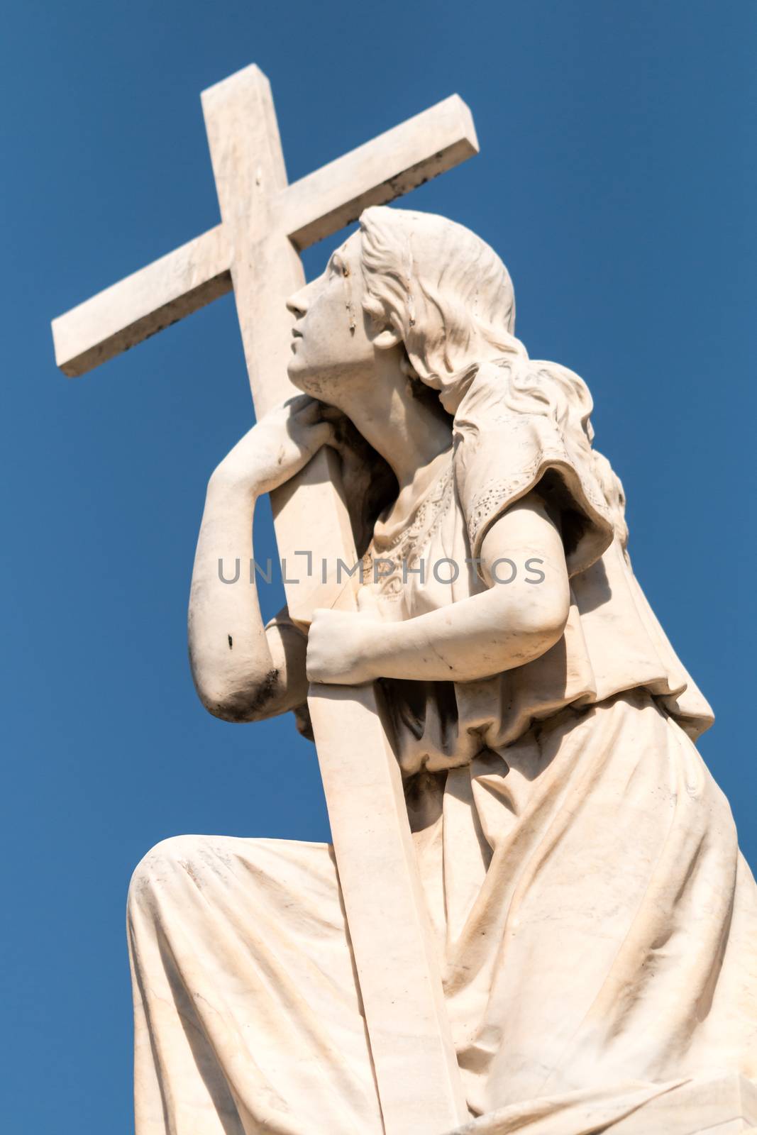 Statue of woman with Cross by bolkan73