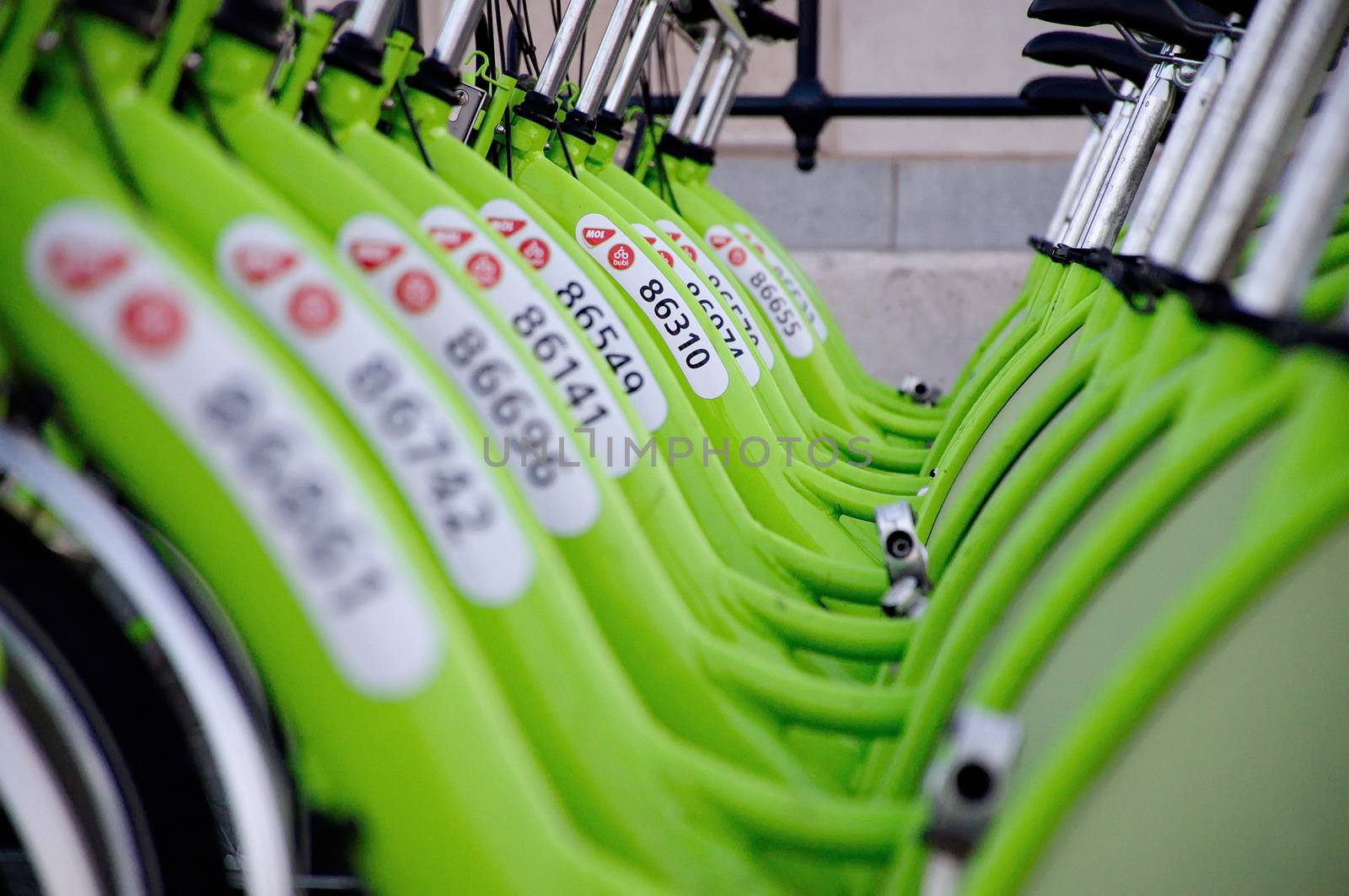 BUDAPEST, HUNGARY - DECEMBER 12 2014:New Budapest bike hire call by anderm