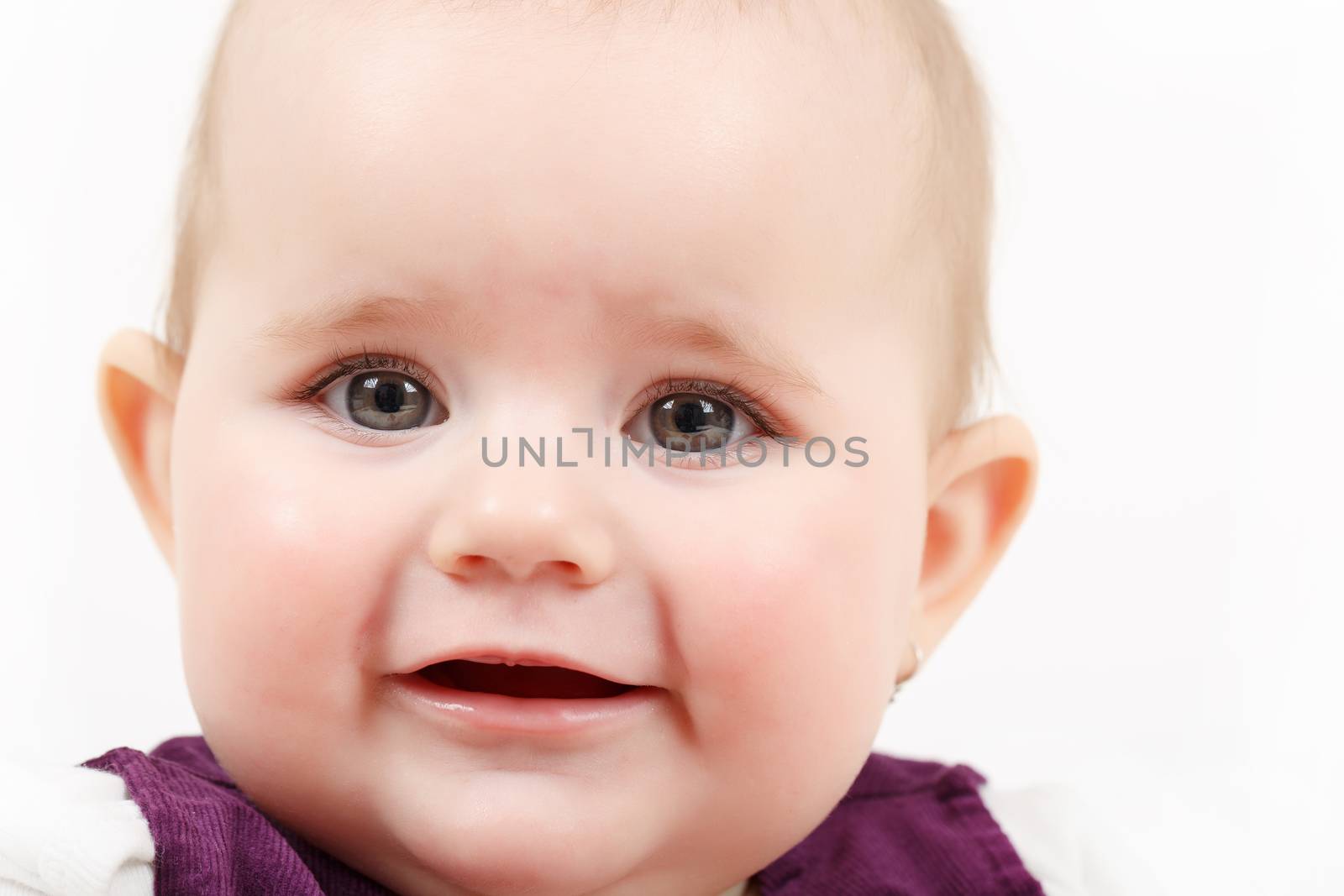 grinning infant baby by artush