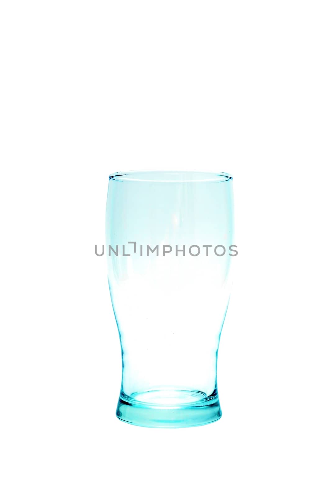 Empty glass transparent isolated over white background