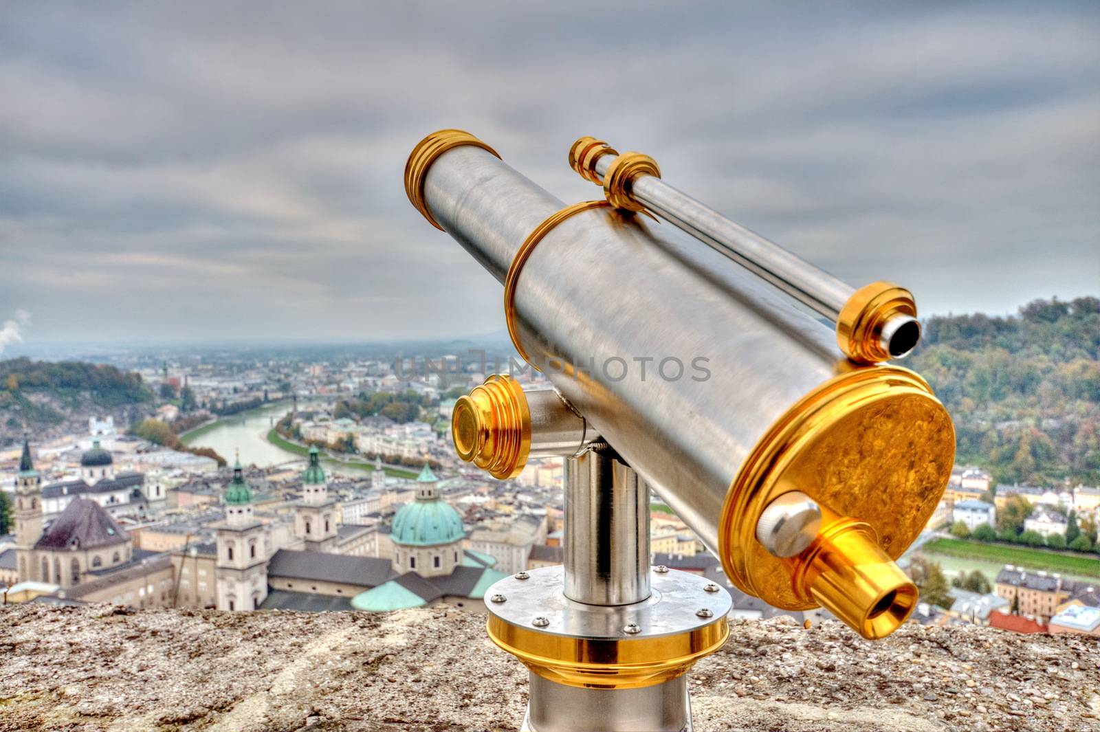 Tourist binoculars in Salzburg, Austira by anderm